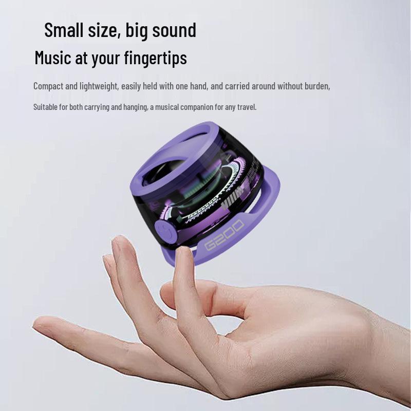 G200 Ultra Mini Portable Bluetooth Speaker - Magnetic, Outdoor, Wireless, with Super Bass Subwoofer.