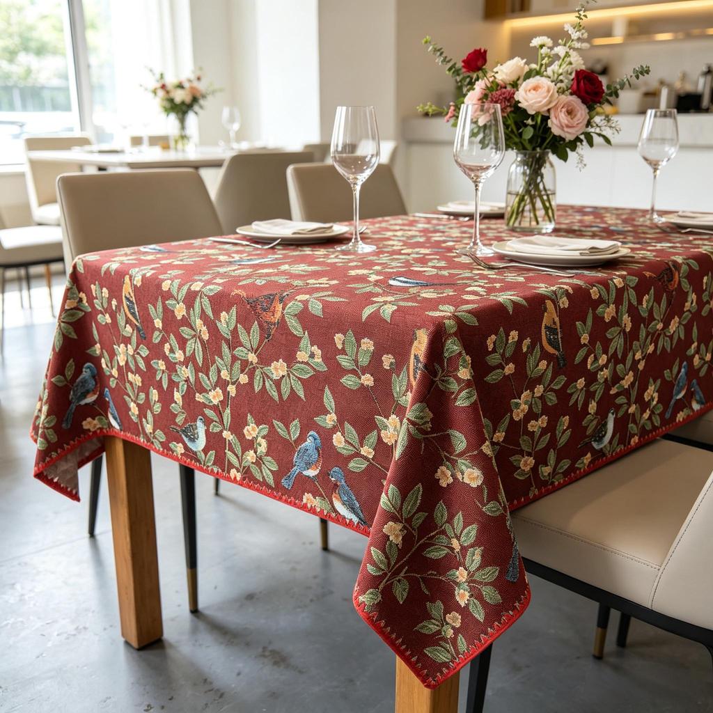 Cucina Sala da Pranzo Festa Riunione di Famiglia Rettangolare Cotone Lino Tocco Morbido Lavabile Riutilizzabile Decorazione per la Casa Tovaglia