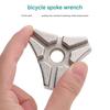 3 Size Triangular 6 Port Spoke Carbon Steel Silver Bike Repair Tool Wheel Repair Adjuster Bike Wire Wrench
