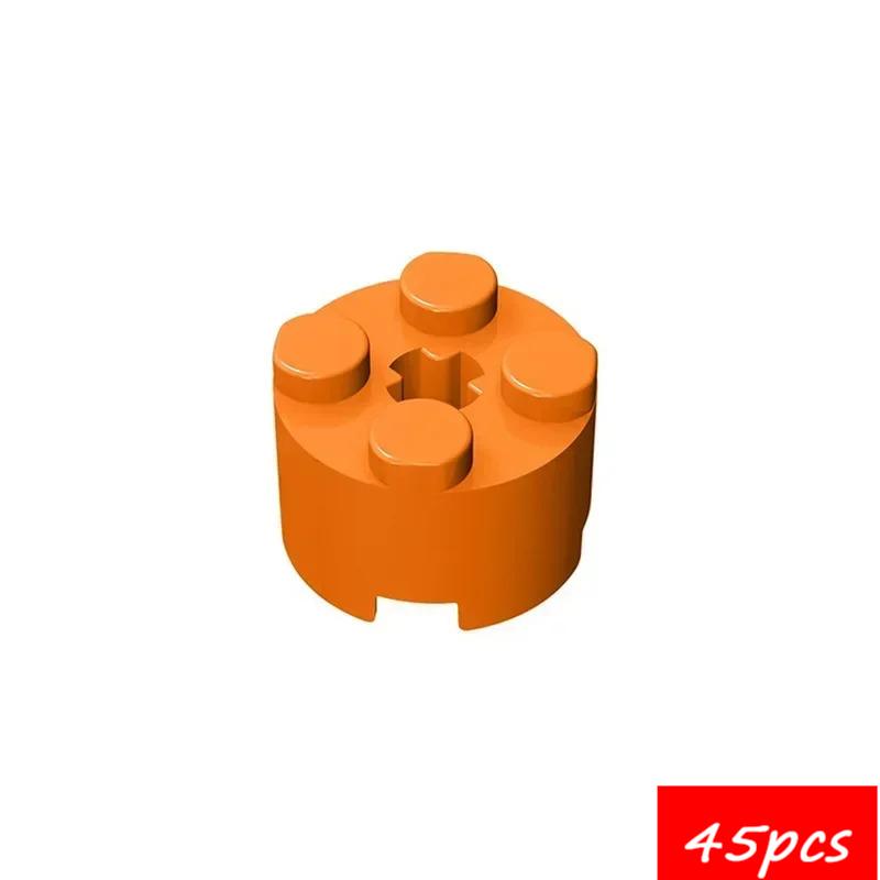 45PCS High-Tech Assemble Particle 6143 6116 39223 3941 2x2 Cylindrical Building Blocks Kit Part Idea DIY Toys For Children Gifts