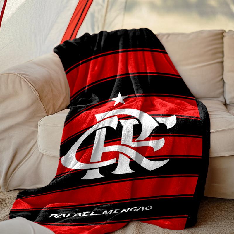 Rangers FC Pattern Blanket, Cozy Blanket for All-Season Comfort on Sofas, Beds, Office, Car, Camping and Travel