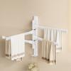 Advanced White 180° Rotating Towel Rack Aluminum Shower Bath Towel Rack For Convenient Storage Organizer Bathroom Accessories