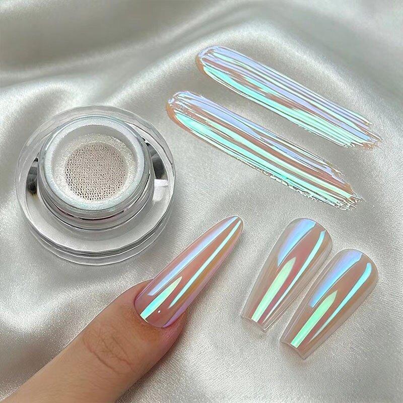 1 stk Menneskefisk Pulver Macaron Magisk Spejlpulver Air Cushion Japansk Neonpulver Aurora Glitter