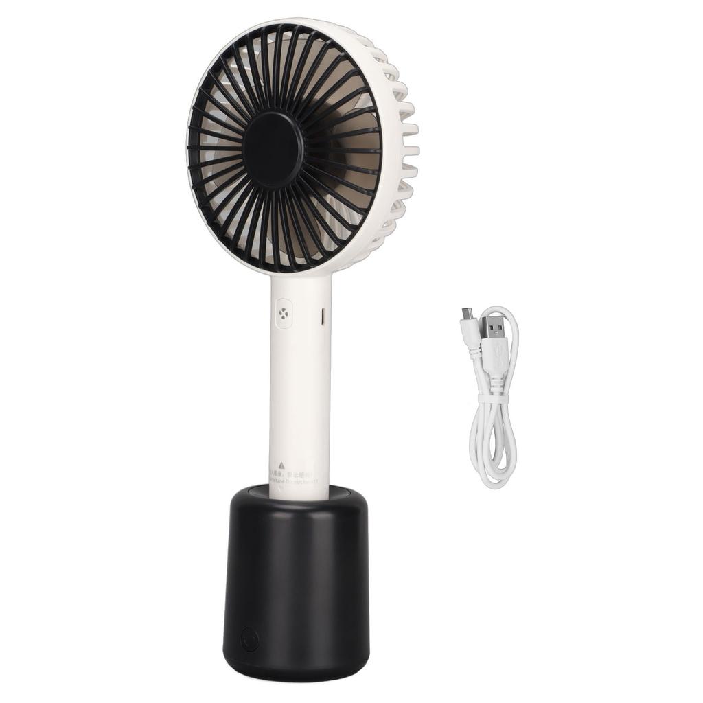 Portable Handheld Fan 3 Levels Automatic Shaking Head USB Rechargeable Battery Operated Small Handheld Fan for Travel