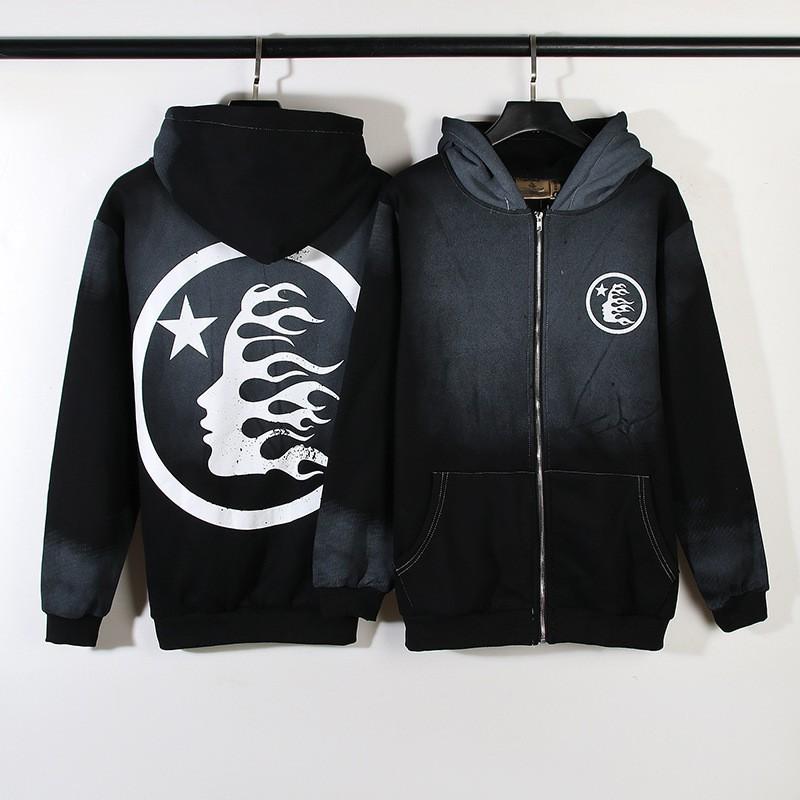 Skull 3D Print Zip-Up Hoodie Men Women Casual Hip Hop Loose Fit Sweatshirt