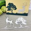 Christmas Tree and Deer Metal Cutting Dies Carbon Steel Embossing Etching Manual DIY.