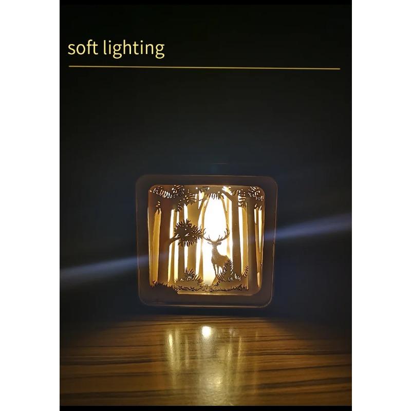 3D Holzpuzzle Nachtlicht, Holzpuzzles für Erwachsene Nachttischlampe, DIY 3D Holzpuzzles LED-Licht, Kreative Geschenke für Familie Freunde