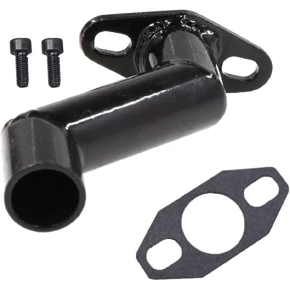 JRL 32Mm-40Mm Black Offset Intake Manifold And Gasket For 49Cc 66Cc 80Cc Motorized Bike Motorised Bicycle (Black)