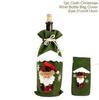 Copri bottiglia di vino di Capodanno Decorazioni di buon Natale per la casa Regalo di decorazioni per la tavola di Natale