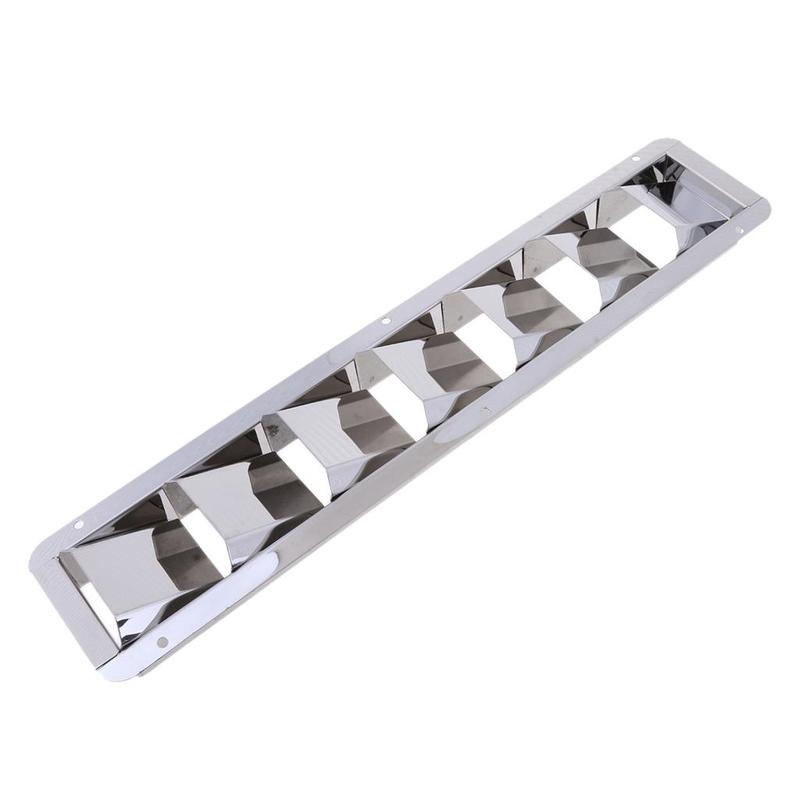 Stainless Steel Boat 7 Slots Louvered Vent Ventilation Grill Cover for Marine Boats Companionway Door and Cabin - Silver