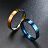4mm Simplicity Flat Stainless Steel Rings Versatile Temperament Glossy Titanium Steel Finger Rings Youth Boy Girl Daily Jewelry