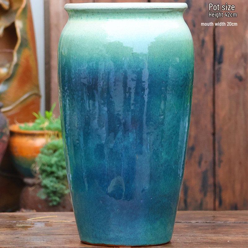 Large Coarse Ceramic Succulent Pot: Tall, Breathable, for Bougainvillea & Birds of Paradise