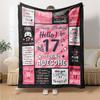 17Th Birthday Celebration Multi-purpose Blanket Comfortable Suitable for Sofa Couch Office Bed Picnics Ideal Gift for Friends Picnic Accessory Y10