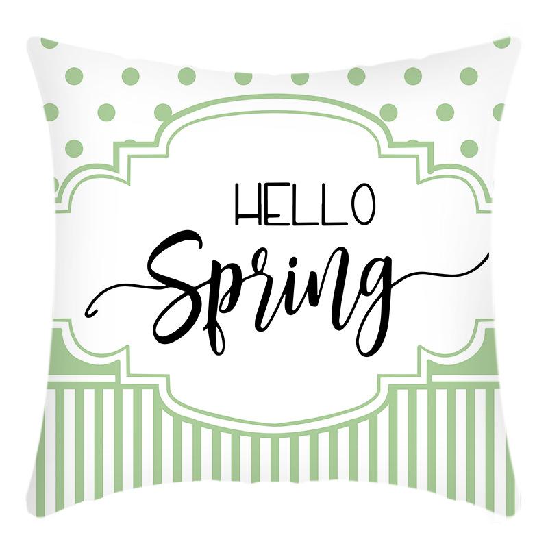 Fashionable Spring Flower Spring Elements Pillow Cover Linen Flower Cushion Pillow Cover
