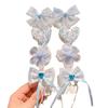 Children's Bow Hair Clip Set - Colorful Heart Hairpins for Girls