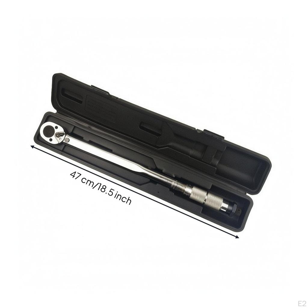 1/2Inch Drive Tension Wrench with Case | Textured Knurled metal Construction, for