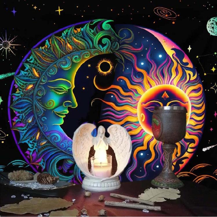 Table Cover Tarot Tablecloth Improve Spiritual Journey Moon Table Cover