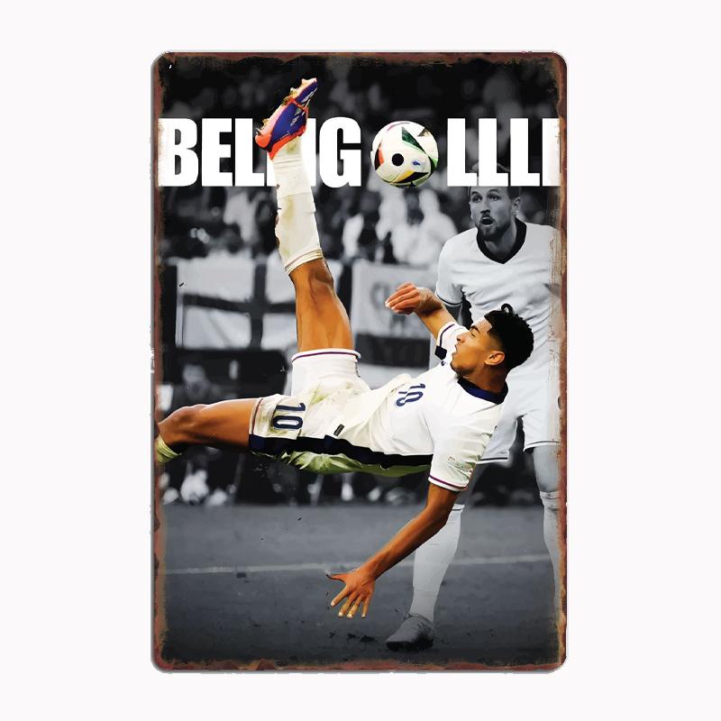 Jude Bellingham Fußball Sport Player Poster Metall Zeichen Poster Garage Zimmer Kino Wohnzimmer Custom Zinn Vintage Wohnkultur