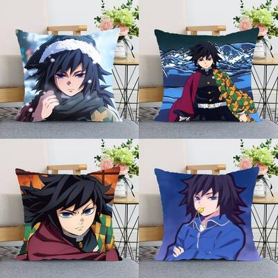 Coole T-Tomioka Giyuu Kussensloop Zachte Decoratieve Kussenslopen Bankkussens Voor Woonkamer Gezellige Sierlijke Sierkussens