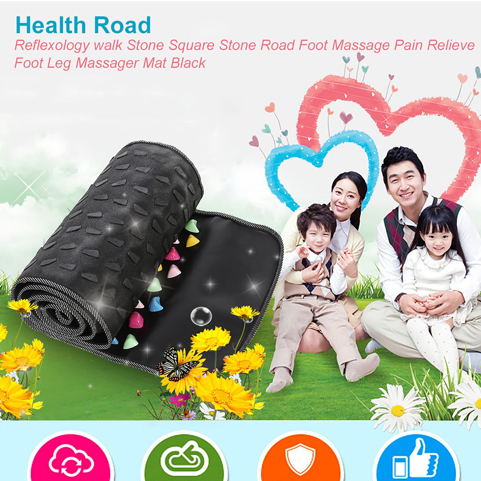 

Reflexology Stone Foot Accupoints Masssae Mat Pain Relief Feet Walk Massager Health Care