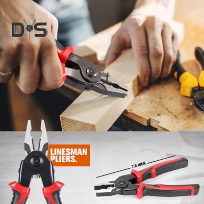 Allzweck-Werkzeugsatz, vielseitig, robust, multifunktional, Zangensatz mit ergonomischem Griff, austauschbares Handwerkzeug, Crimpzange