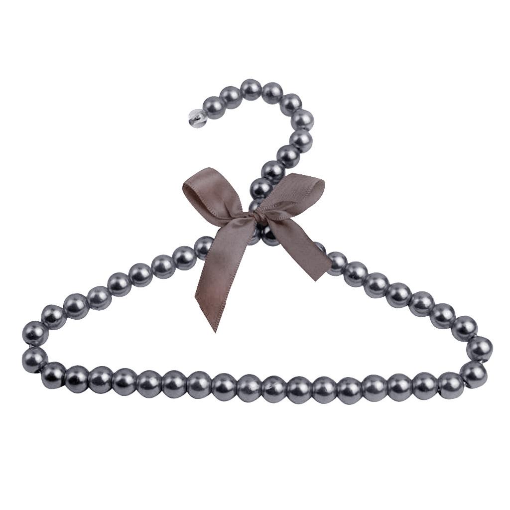 Faux Pearl Bow Clothes Hangers Hook for Children Kids Bowknot
