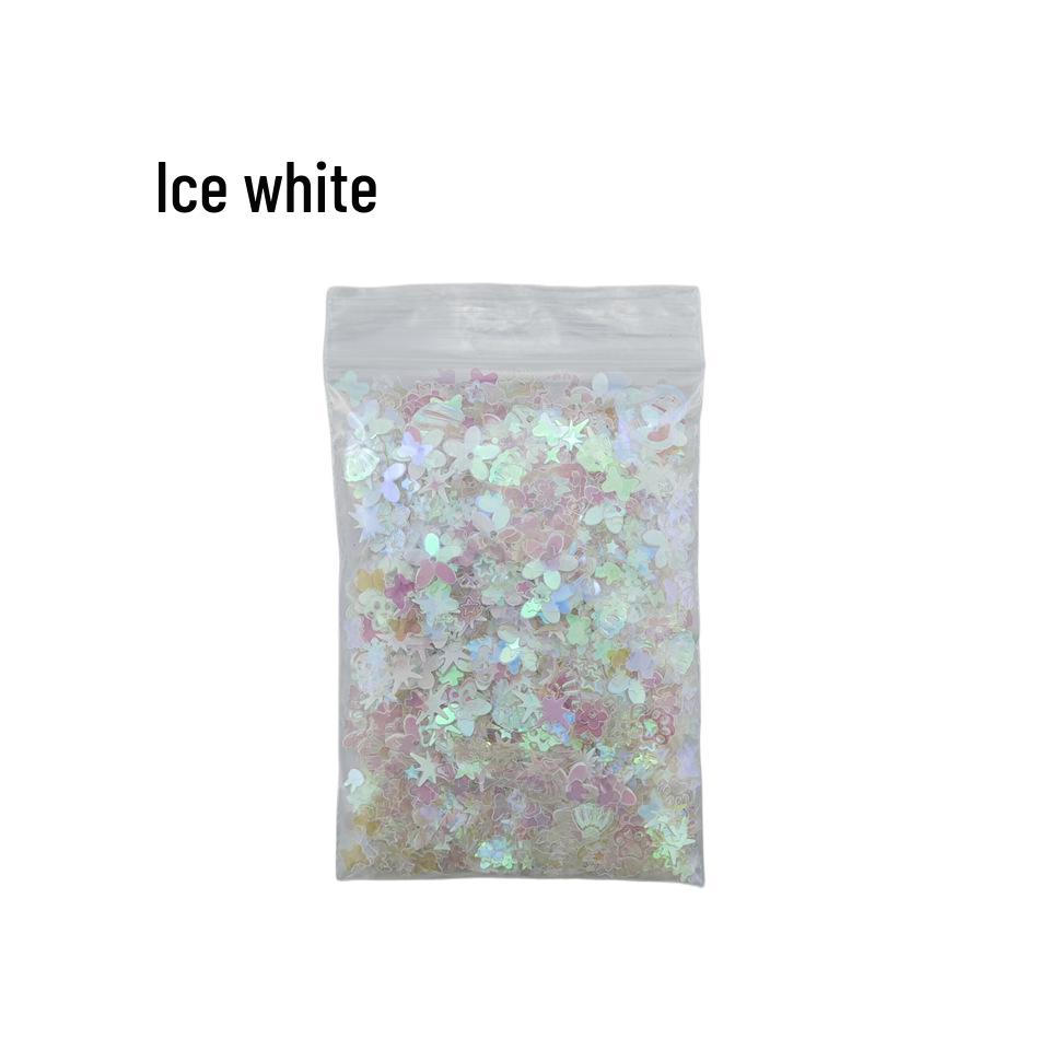 Multicolor Nail Art Glitter & Resin Makeup Decorations: Hearts, Stars, Snowflakes.