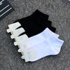 10Pairs Men's Socks Spring Summer Cotton Socks Breathable Sports Sock Solid Color Boat Socks Comfortable Ankle Socks White Black