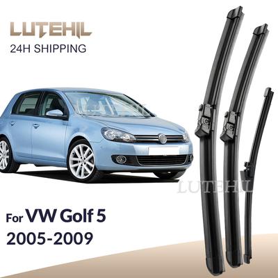 For Volkswagen VW Golf 5 2005-2009 2006 2007 2008 Wiper Front&Rear Wiper Blades Windshield Windscreen Window Brushes 24"+19"+13"