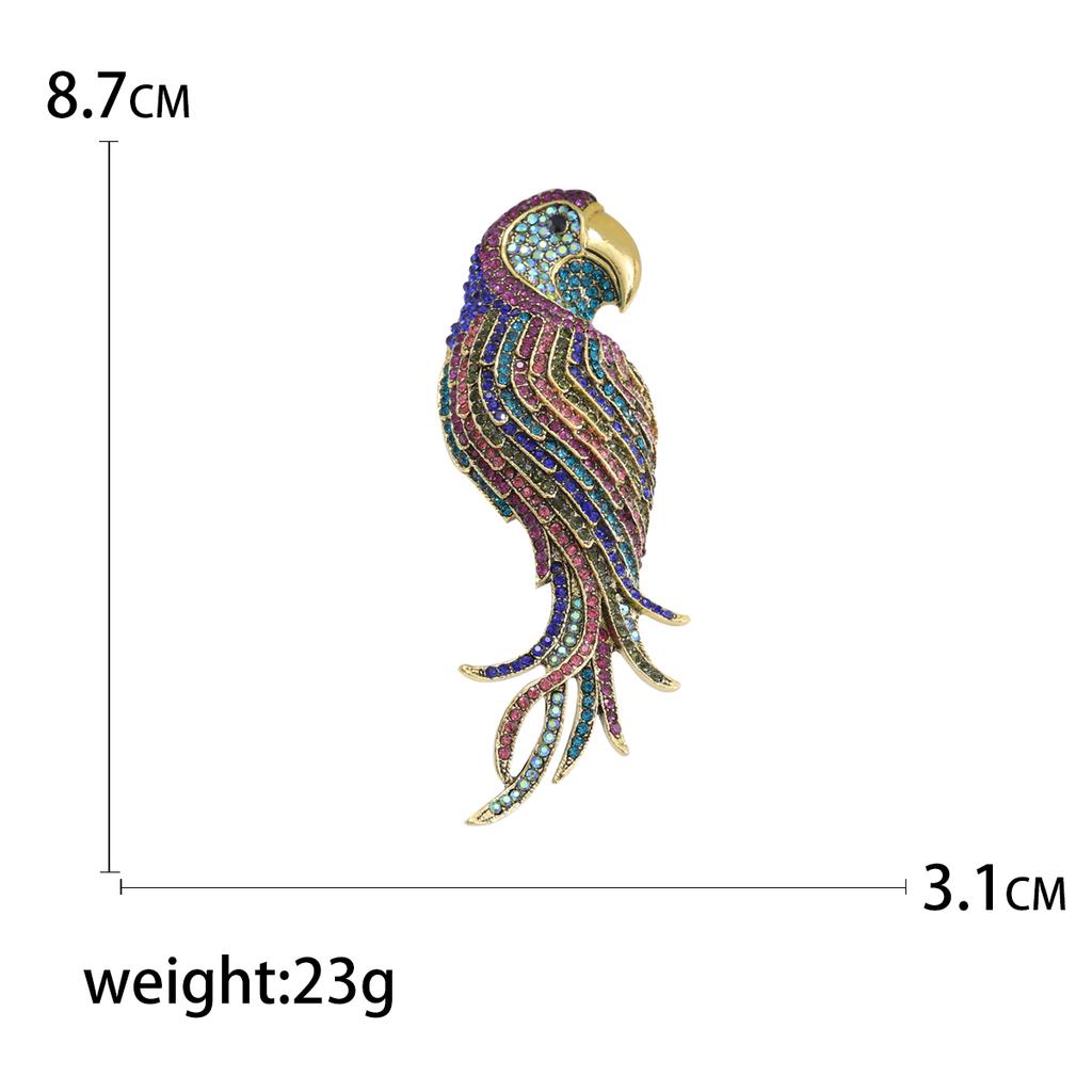 Popular Rhinestone Birds Brooches for Women Unisex Cute Enamel  Animal Pins Banquet Party Backpack Gifts Jewelry Accessories