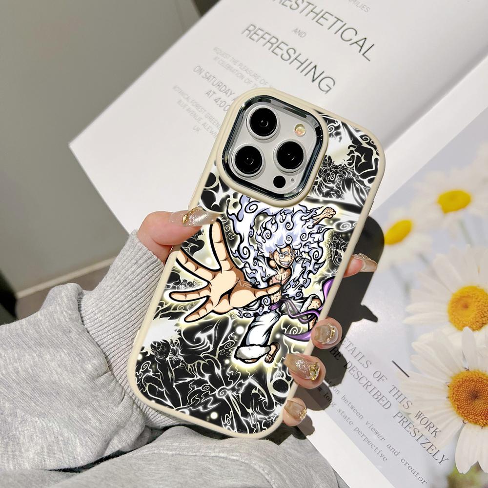 Ae92 One Piece Luffy Gear 5 Phone Cases for Samsung A13 A32 A53 A04 A54 S23 S24 Ultra Infinix Hot 40 Huawei P30 Pro Metal Camera Protective Back Cover