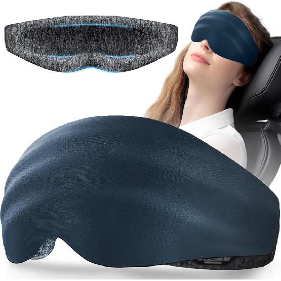 Sleep Mask Blackout, LC-dolida 3D Eye Mask for Sleeping, Soft and No Pressure On Eyes, Sleep Mask for Men Women Sleeping Nap Travel