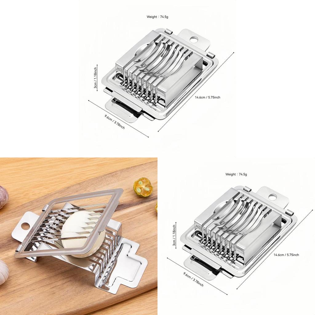 Stainless Steel Egg Slicer Multi Functional Kitchen Tool For Home Cooking And Gift Giving