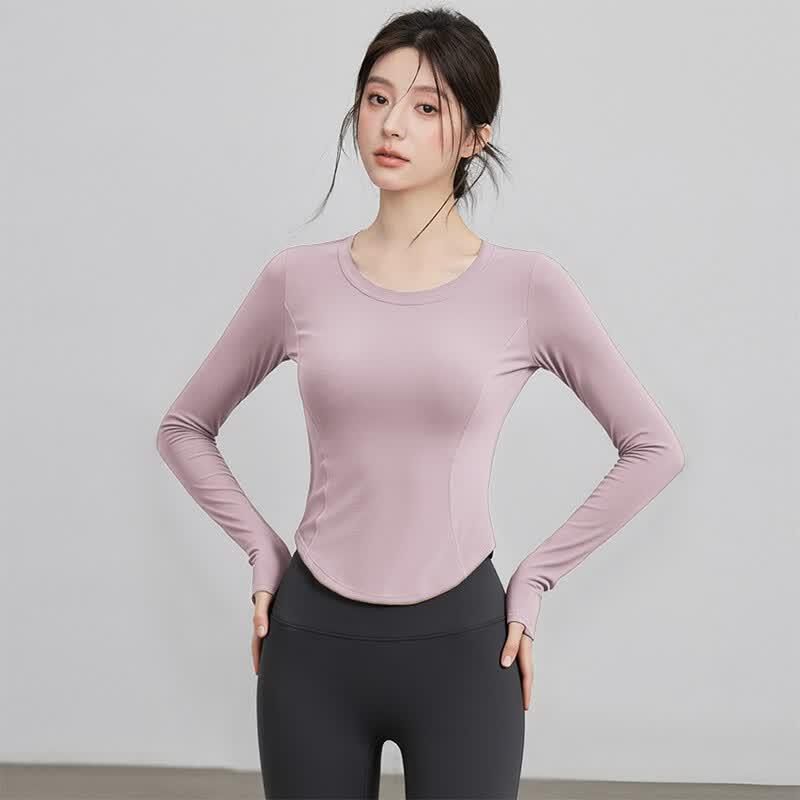 Women's Long-Sleeve Slimming Pilates Training Top