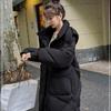 Women's Mid-length Coat 2024 Winter Korean Style Loose Cotton Jacket Solid Color Large Size Coat Outdoor Warm And Windproof