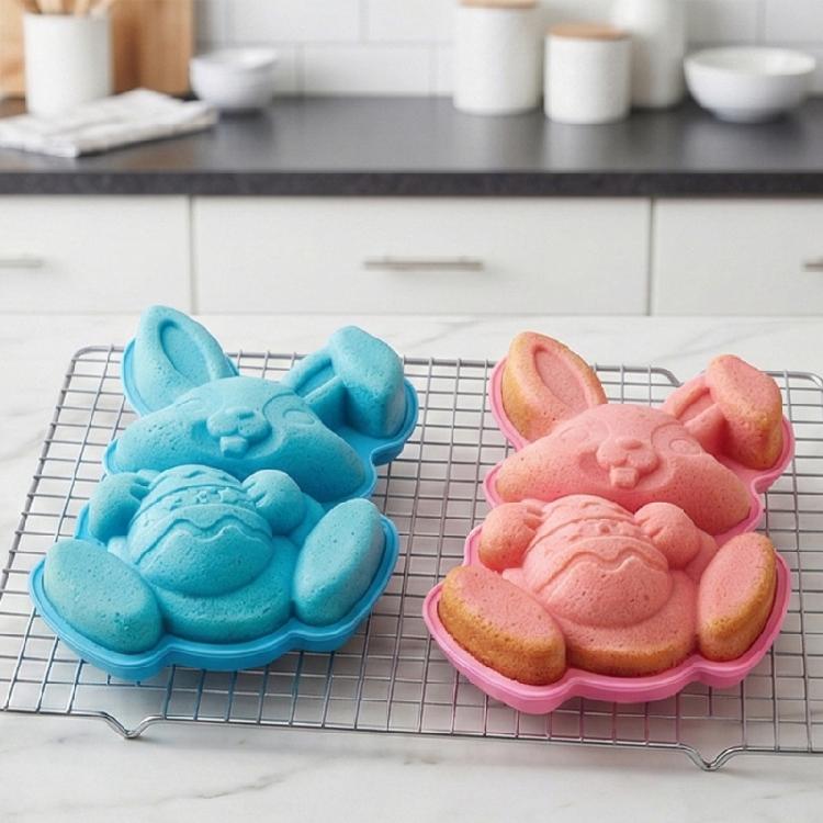 Flexible Silicone Baking Tool Easter Rabbit Design Cake Molds Perfect Beginners Oven Safe Up to 230C Decorations