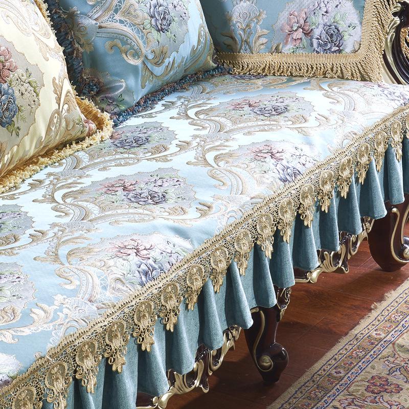 European Sofa Cushion, Universal In All Seasons, Living Room Leather Sofa Fabric, Non-Slip Sitting Cushion, Special-Shaped Princess All-Inclusive Cush