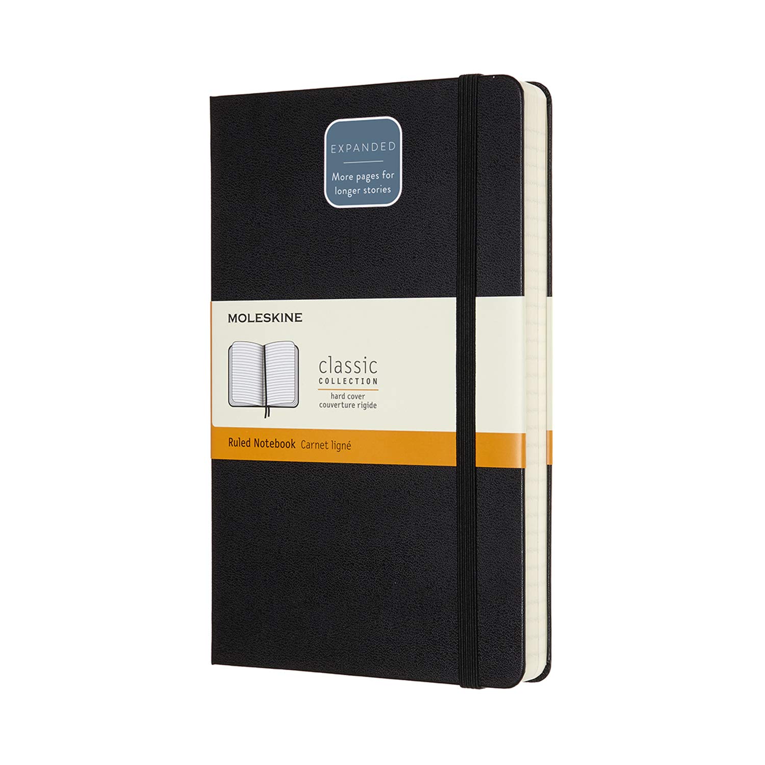 

Moleskine Notebook Classic Expanded Notebook Hardcover Ruled Large Size wide x 21cm Black QP060EXP (400 pages) (13cm long) чёрный