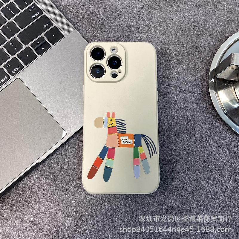 Color pony applies to iPhone15 mobile phone case 14PROMAX all-inclusive 13/11 anti-drop 16/15 protective case 17