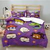 3PCS Rugrats Friends Bedding Set Printed Duvet Cover Closure Includes 1 Duvet Cover & 2 Pillowcases for All Seasons Bedroom Decor