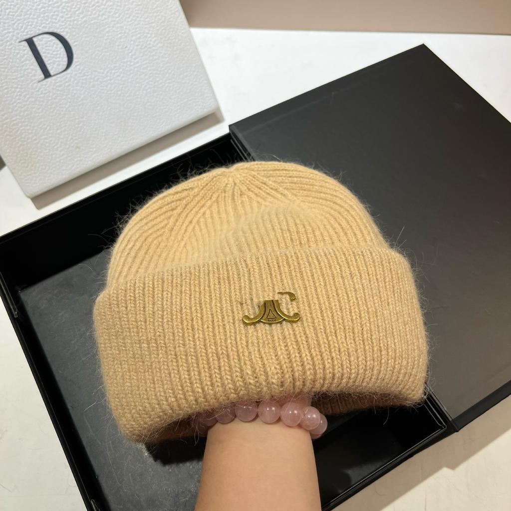 Winter Nordic Cold Warm Rabbit Fur Knitted Hat Women'S Paris Wool Hat Outdoor Windproof Ear Hat