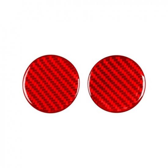 Red Carbon Fiber Front Rear Trailer Hitch Cover Trim For Jeep Cherokee 2014-2018