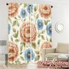 2D FLAT PRINTING 2pcs Curtains (Without Rod) Floral Rose Design (2) April Fools is Day Festival Fashion Curtains Versatile