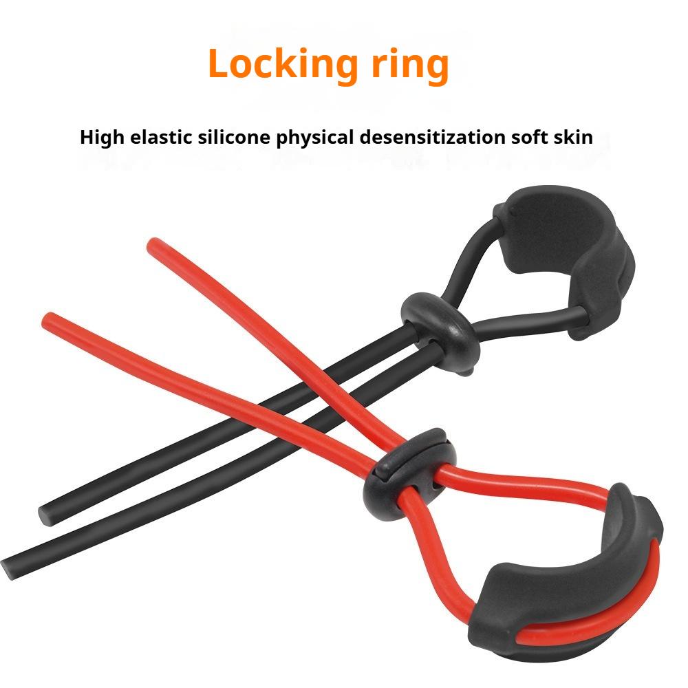 Male Cock Rings Adjustable Penis Ring Lock Ejaculation Scrotal Binding Ball Stretcher Rope Silicone Cockring Sex Toys For Men