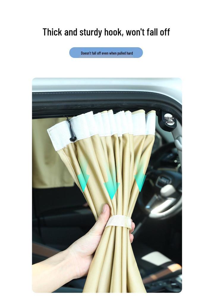Enhanced One-Button Auto Retractable Car Window Sun Shade Curtain