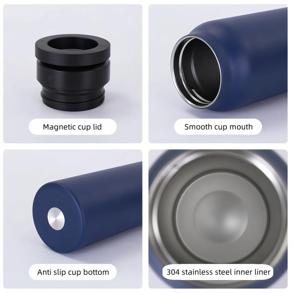 Garrafa de Água Esportiva de Aço Inoxidável Isolada 24 Oz Com Canudo Caneca de Água Isolada para Exterior Com Suporte Magnético para Telefone Garrafa Térmica