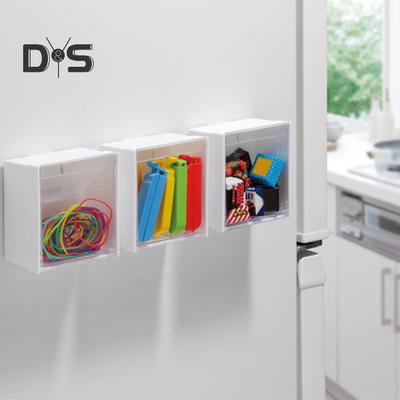 Magnetisk förvaringslåda med stor kapacitet med genomskinligt lock Dammtät Lätt att installera Magnetisk förvaringsorgan för kylskåp