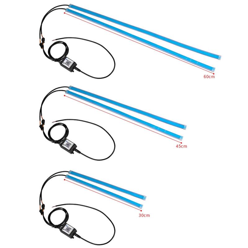 2Pcs DRL Car LED Daytime Running Light APP Control Flexible Super Bright 12V RGB Flowing Turn Signal Headlight Decorative Lamp