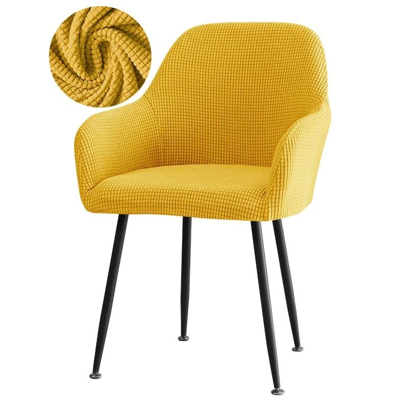 Polarfleece Bar Hochlehnsesselbezug Elastisch Waschbar Gebogene Stuhlbezüge Einfarbig Esszimmerstühle Hussen Büro Heimdeko