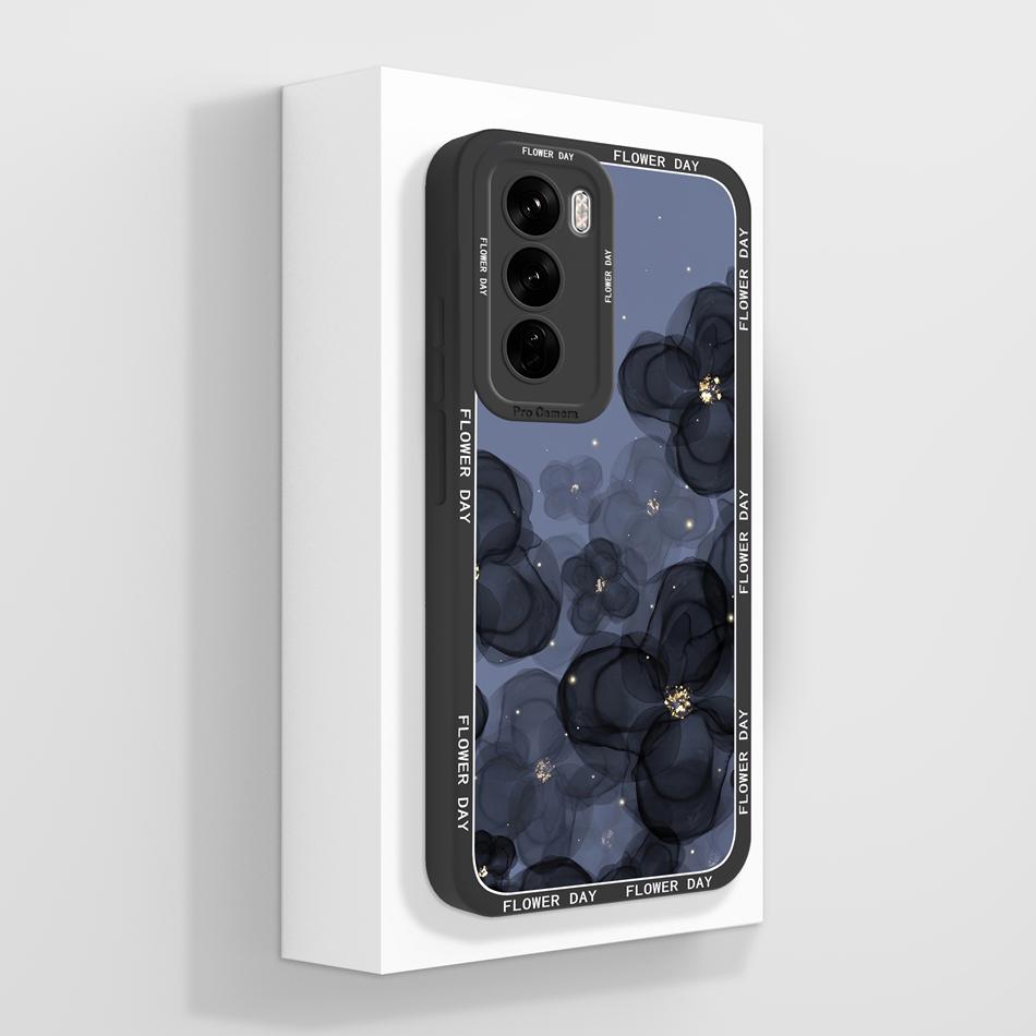 Art Case For Oppo Reno 12 Pro Soft Liquid Silicone Back Cover For Oppo Reno12 12Pro 5G Shockproof Full Protection Phone Cases